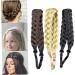Braid Headband 5 Strands Synthetic Hair Braided Headband Chunky & Wide Plaited Braid Hair Band Adjustable Elastic Stretch Hairpiece for Girls (Style 3) - Buy Online on SooperMarket.com