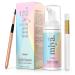 Eyelash Extension Cleanser + Rose Gold Mascara Wand & Brush | Eyelid Cleanser | Lash Bath | Paraben & Sulfate Free Makeup Remover Lash Cleanser for Extensions | Salon & Home | Miya Lash Shampoo 50ml