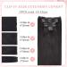 Vlasy Clip in Hair Extensions 16 Inch - Black Brown Human Hair 7 Pcs Seamless Straight Clip in Extensions for Women - Buy Online on SooperMarket.com