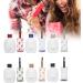 Glitter Soak Off Gel Nail Art Tool 6 Colors Nail Art UV Gel Manicure Polish Gift Set Non-Toxic Safe for Nails Eye-Catching Colors Lightweight & Portable Holographic Laser - Buy Online on SooperMarket.com