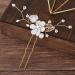 25 Pack Flower Leaf Pearl Bridal Hair Pins Clips - U-Shaped Barrettes with Rhinestone Crystal - Wedding Hair Accessories for Women, Girls, Brides - Buy Online on SooperMarket.com