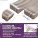 LAAVOO Tape-In Extensions | 60cm Real Hair | Ash Blonde & Platinum Blonde #18/613 | 20 Pieces 50g | Smooth Quality - Buy Online on SooperMarket.com