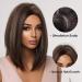 Allbell Brown Bob Wig with Blonde Highlights - Short Straight Synthetic Hair Middle Part for Women - Buy Online on SooperMarket.com
