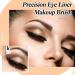 Angled Eyeliner Brush Set - Slanted Flat Angle Eye Liner & Eyebrow Brush Duo for Precision Makeup Application - Synthetic Bristles for Gel, Powder, Liquid, Cream Liners - Black - Buy Online on SooperMarket.com