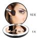 BLASHRD 3X Portable Folding Mirror with LED Light Makeup Mirror 10X Magnifying Glass 12 Lamp Bead Mini Mirror Black - Buy Online on SooperMarket.com