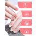 Kalolary 32PCS Cured Gel Nail Polish Strips Adhesive Full Wrap Gel Nail Art Sticker Waterproof Gel Nail Wrap Stickers with Nail File and Stick(UV/LED Lamp Required) (Pink Transparent) - Buy Online on SooperMarket.com