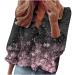 AMhomely Ruffle Blouse for Women V Neck Long Sleeve Blouse Top Shirt Blouse Boho Floral Printed Shirts Ladies Elegant Shirt Office Work Blouses UK Size S M L XL XXL XXXL XXXXL XXXXXL 018 - Long Sleeve Tee Shirts - Pink S