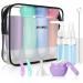 JBYAMUS 16 Pcs Silicone Travel Bottles Set, Super Leak-Proof Travel Size Toiletries, TSA Approved Travel Bottles for Toiletries, Portable Travel Toiletries Containers for Women (BPA Free) Pink