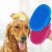 Jkxwx Silicone Pet Brush Glove | Blue Dog & Cat Washing Brush for Fur Removal Bathing & Cleaning - Buy Online on SooperMarket.com