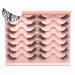 Half Lashes Natural Look with Clear Band Cat-Eye Lashes Wispy Fluffy Faux Mink False Eyelashes 2 Styles Mixed 3/4 Corner Lashes Reusable Soft DIY Cluster Lashes Pack 14 Pairs by Heracks(37+Noya)