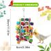 MQUPIN Large Bird Parrot Toys Colorful 22 Inch Wooden Blocks for African Greys, Amazons, Cockatoos and Macaws - Chew Toys for Large Parrots - Buy Online on SooperMarket.com