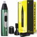 UNIBONO all-in-one rechargeable nasal hair cutter kit painless nose trimmer for men with mini facial razor & eyebrow razor green