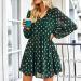 Naroote Womens Fashion Dress V-Neck Breathable Drawstring Travel Dress for Business Women Small Dark Green - Buy Online on SooperMarket.com