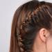 Pack of 20 hair clips for French braids punk look hand cross shell leaf or ring Silver Circle