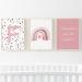 Pompom Prints Set of 3 Girls Bedroom Prints Rainbow Nursery Prints Scandi Boho Style Nursery Decor Playroom Prints Picture Frames not Included (A3 F) A3 F