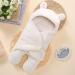 Yinuoday Baby Hooded Swaddle Blanket | Fleece Sleeping Bag for Newborn Boys and Girls - White - Buy Online on SooperMarket.com