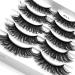 Outopen 3D Mink Lashes Natural Wispy False Eyelashes 15mm Fluffy Long Eye Makeup Tools 5 Pairs Pack | A01-Q1 (13-15MM) - Buy Online on SooperMarket.com