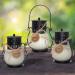 Fragrance candles 3 pieces of candles for women soy wax aromatherapy candles in a mini-lantern for Mother's Day Christmas Valentine's Day Yoga Lavendel Vanilla (3 x 2.5oz)
