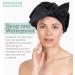 Luxury Black Shower Cap for Women with Bow - Reusable & Waterproof, Adjustable Hair Cover - Buy Online on SooperMarket.com