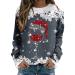 Women's Christmas Sweatshirts Cute Snowman Penguin Print O-Neck Raglan Top Shirt Pullover Comfy Warm Xmas Jumper Winter Long Sleeve Tops Loose Tunic Top Sweaters Z21-dark Gray XL