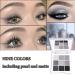 Black Smokey Eyeshadow Palette - 9 Cool Toned Matte Glitter Shades | Long Lasting & Waterproof Makeup for Girls and Women - Silver - Buy Online on SooperMarket.com