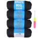 COOKOO 4 Roll Natural Black Brazilian Wool Hair Acrylic Yarn for African Crochet Hair Jumbo Braids Senegalese Twisting Knitting Hair Braids Faux locs Spiral Corkscrews Braids Twist Wraps 70G/Roll(1B) 4 Roll 1B