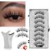 Magnetic Eyelashes with Applicator Reusable Dual Magnetic Lashes Kit without Eyeliner Magnetic Eyelashes Natural Look Wispy False Eyelashes No Glue or Liner Needed Easy to Wear - Buy Online on SooperMarket.com