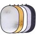 5-in-1 Oval Light Reflector 24 x 35 inch (60 x 90cm) Portable Collapsible Photography Studio Photo Camera Lighting Reflectors/Diffuser Kit with Carrying Case