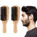 2PC Bartbrush Set - Soft Double-Sided Mustache & Facial Shaving Brushes for Men | Knot Removal Grooming Tool for Home & Salon - Buy Online on SooperMarket.com