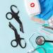 MOVOCA 7.5 Medical Scissors with Carabiner - Bandage Trauma Shears for Doctors, Nurses, EMT, EMS - Stainless Steel, Non-Stick Blades - Black - Buy Online on SooperMarket.com