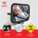 Royal Rascals Baby Car Mirror Safest Shatterproof Back Seat Mirror For Car Crystal Clear Rear View Car Mirror For Baby Baby Car Seat Mirror Car Seat Accessories incl Baby on Board Sign Black - Buy Online on SooperMarket.com