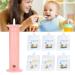 Squeeze Station 7pcs Baby Food Pouch Maker with Reusable Pouches for Infants Toddlers Portable DIY Fruit Puree Filler for Babies Kids Perfect for Outdoor Travel Kindergarten(Pink)