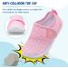 LeIsfIt Toddler Water Shoes - Quick-Dry Aqua Socks for Boys and Girls | Lightweight Non-Slip Swim Shoes for Kids | Breathable Beach Shoes - Size 7 Toddler (Pink) - Buy Online on SooperMarket.com
