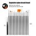 15-Part Multifunctional Painter Brush Set - Watercolor Acrylic & Nail Art Brushes for Detail Painting - Buy Online on SooperMarket.com