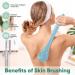 Long Handle Body Back Scrubber - Exfoliating Shower Brush Light Blue - Buy Online on SooperMarket.com