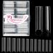 Ranrose 100PCS Extra Long Half Nail Tips C Curve,XXL Super Long Half Cover Deep C Curve False Nails 10 Sizes Tapered Square Nail Tips Press on Nails with Box(2XL C Curve Tips) 100PCS Clear 2XL C Curve Tips