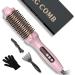 Thermal Brush 1.5 in Volumizing Brush Curling Iron Heated Curling Brush Ceramic Tourmaline Ionic Curling Comb Dual Voltage Travel Curling Iron with Brush LCD Display 10 Temperatures Heated Round Brush Pink - Buy Online on SooperMarket.com