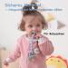 Silicone Pacifier Chain - 2-Pack Clip for Boys & Girls | Durable Flexible & Keeps Pacifiers Clean - Soft Blue Design - Buy Online on SooperMarket.com