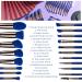 BS-MALL 18 Pcs Makeup Brushes Set with Case - Premium Synthetic Brushes for Foundation, Powder, Concealers, Eye Shadows - Dark Blue - Buy Online on SooperMarket.com