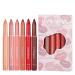 Kasither 6 Colors Matte LipLiner Set, Long Lasting Lip Liner Pencil with Sharppens, Matte Lip Crayon Smooth and Soft, Non-Dry, Easy to Use, Cruelty free(Set-A) SET#A