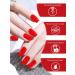 Kalolary 32PCS Gel Nail Polish Strips - Bright Red | Adhesive Full Wrap Sticker with Nail File | Waterproof & Long-Lasting | UV/LED Lamp Required - Buy Online on SooperMarket.com