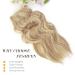 Feshfen Secrets Invisible Hair Extensions - Long Corrugated Synthetic Hair for Women | Dark Golden Mix 50 cm - Buy Online on SooperMarket.com