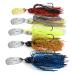 MadBite Bladed Jig Fishing Lures 5 pc and 3 pc Multi-Color Kits Irresistible Vibrating Action Sticky-Sharp Heavy-Wire Needle Point Hooks Popular 3/8 oz and 1/2 oz Sizes Includes Storage Box A: 5 Pack (3/8oz) - Clear Water & Muddy Water