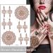 Brown Henna Temporary Tattoo Stickers | 80+ Exquisite Lace, Flower, Mandala, Elephant Patterns | Waterproof Fake Tattoos for Women, Girls | Wedding, Party Decorations | 6Pcs - Buy Online on SooperMarket.com
