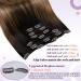 Shop Laavoo Clip-In Extensions - Real Hair Brown Balayage & Ombre - 7PCs 105g - Perfect for Easy Styling! - Buy Online on SooperMarket.com