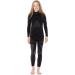 Ladeheid Children's Thermoactive Underwear Set - Long Sleeve Shirt & Long Underpants (146-152) - Black/Silver - Optimal Comfort for Kids - Buy Online on SooperMarket.com