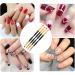 Yoezuo Nail Art Brush Set - 4 Double Ended Brushes for UV Gel Paint & Manicure DIY - Buy Online on SooperMarket.com