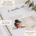 Peachly Minimalist Baby Memory Book - Baby First Year Keepsake for Milestones | Simple Grey Linen Scrapbook for Boy or Girl | 60 Pages - Buy Online on SooperMarket.com