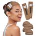 Yuest Wig Grip Wig Bands for Keeping Wigs in Place Velvet Wig Grips Headband No Slip Wig Gripper 2 Pcs Brown-2 pcs Wig Grip+4 pcs Wig Cap