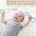 Smarbore Silicone Baby Teething Toy for Babies 0-12 Months - Nude Green Rattle & Teether for Sensory Exploration and Pain Relief - Buy Online on SooperMarket.com